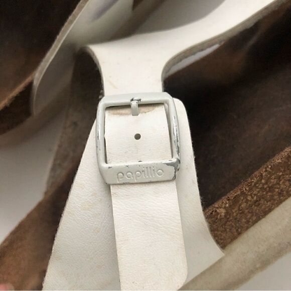 Birkenstock Papillio Gizeh white leather platform sandals size 40 woman’s - Picture 4 of 9